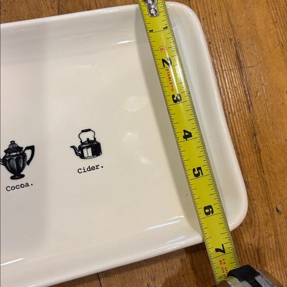 Rae Dunn winter beverage serving‎ tray coffee tea cocoa cider artisan collection